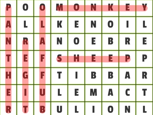 Animals Word Search Game