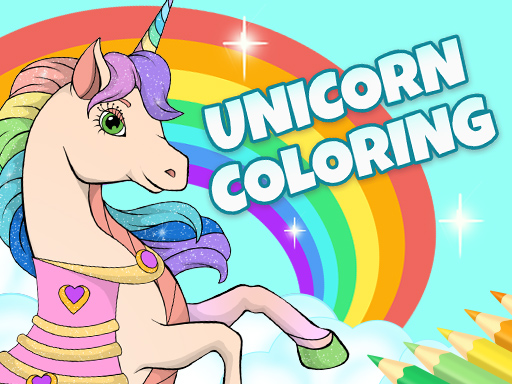 Unicorn Coloring Game Image Unicorn Coloring Game